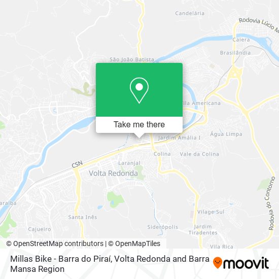 Millas Bike - Barra do Piraí map