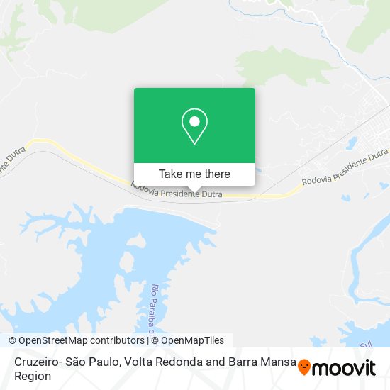 Cruzeiro- São Paulo map
