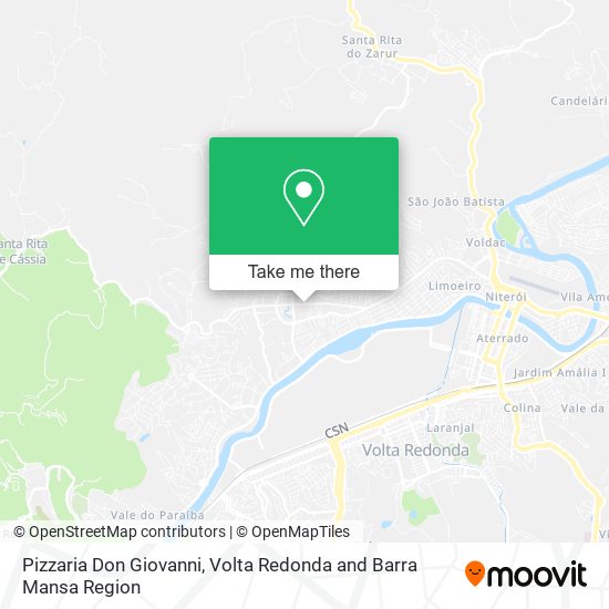 Mapa Pizzaria Don Giovanni