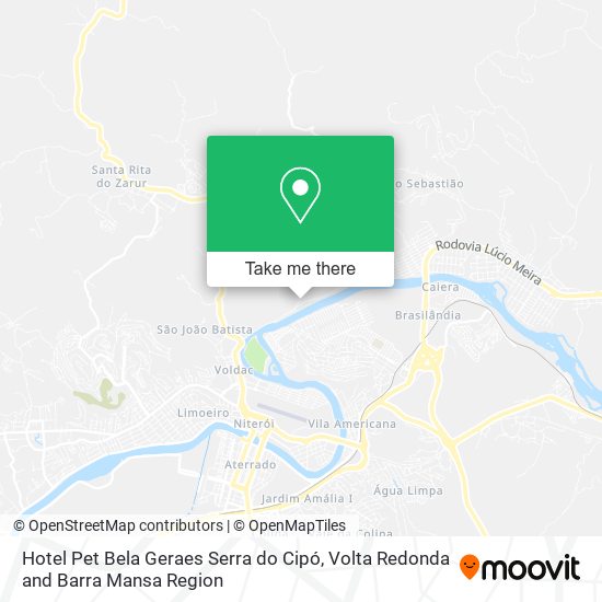 Hotel Pet Bela Geraes Serra do Cipó map