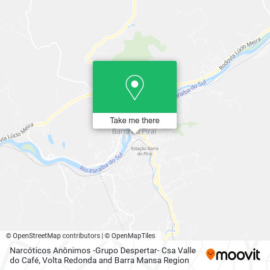 Mapa Narcóticos Anônimos -Grupo Despertar- Csa Valle do Café