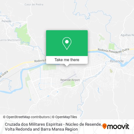 Cruzada dos Militares Espíritas - Núcleo de Resende map