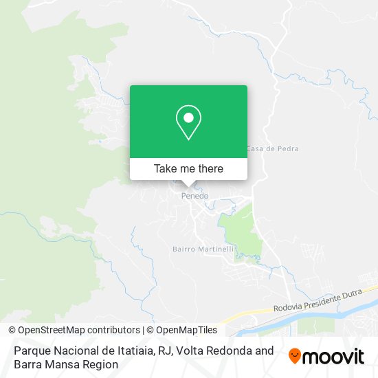 Parque Nacional de Itatiaia, RJ map