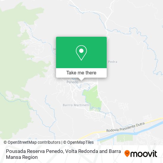 Pousada Reserva Penedo map