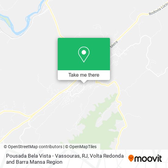 Mapa Pousada Bela Vista - Vassouras, RJ