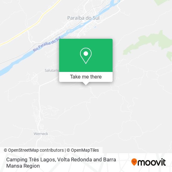 Camping Três Lagos map