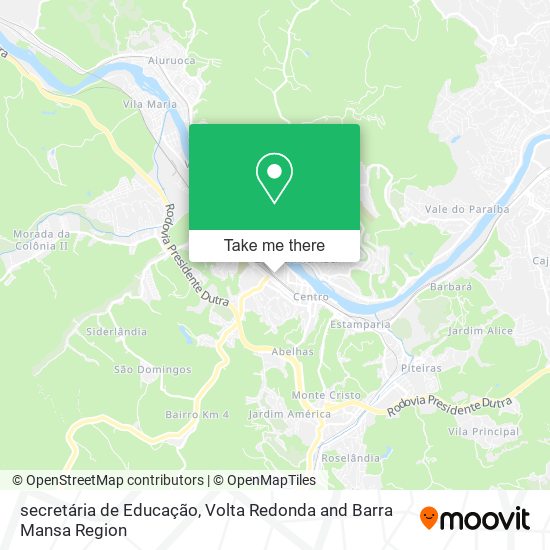 Mapa secretária de Educação