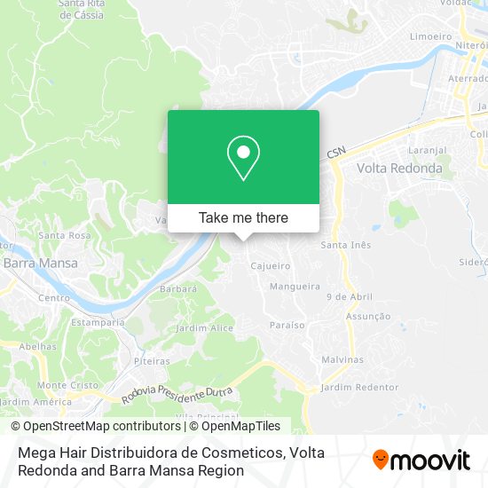 Mega Hair Distribuidora de Cosmeticos map