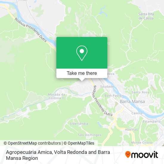 Agropecuária Amica map