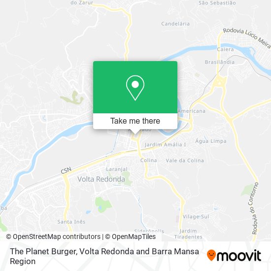 The Planet Burger map
