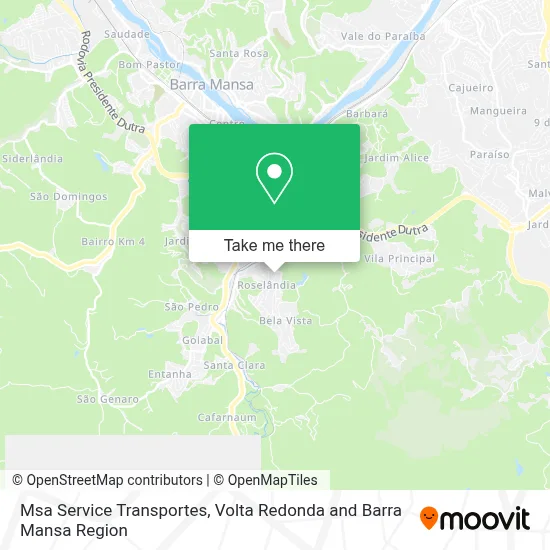 Msa Service Transportes map