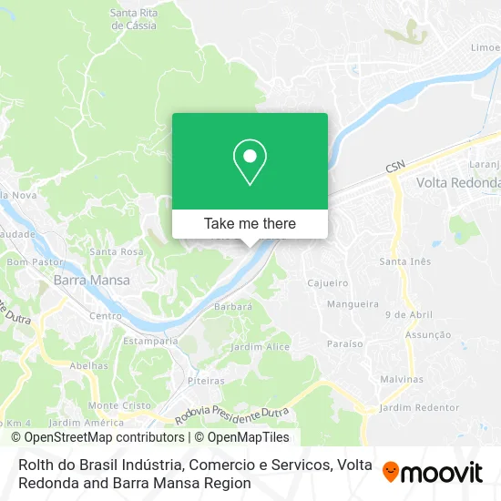 Rolth do Brasil Indústria, Comercio e Servicos map