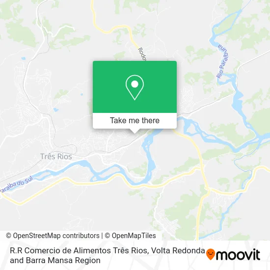 R.R Comercio de Alimentos Três Rios map