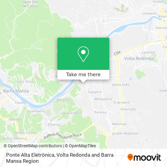 Ponte Alta Eletrônica map