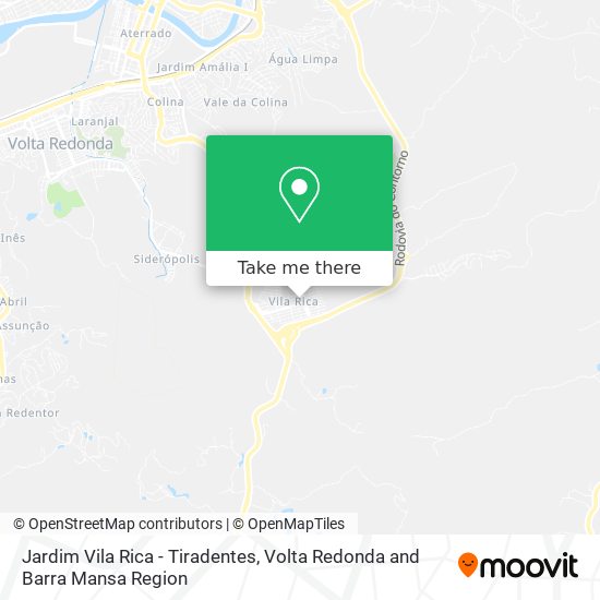 Mapa Jardim Vila Rica - Tiradentes