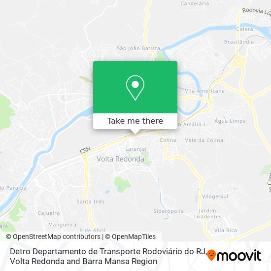 Detro Departamento de Transporte Rodoviário do RJ map