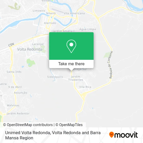 Unimed Volta Redonda map