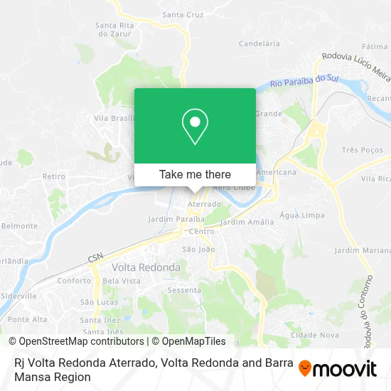 Rj Volta Redonda Aterrado map