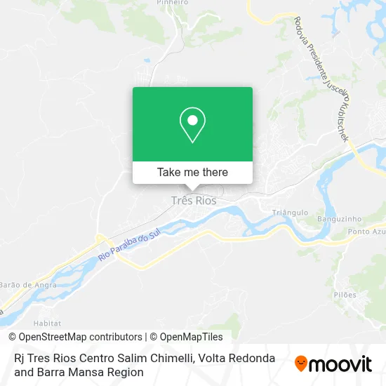 Rj Tres Rios Centro Salim Chimelli map