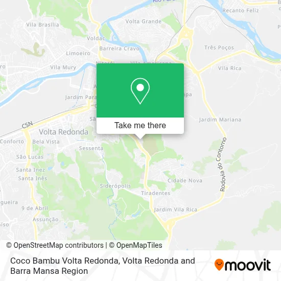 Coco Bambu Volta Redonda map