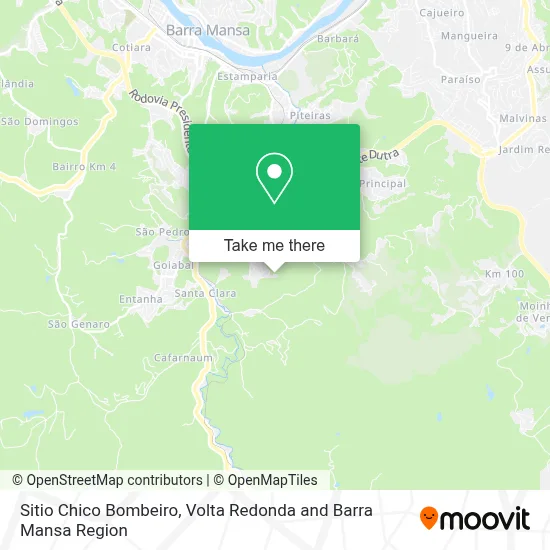 Sitio Chico Bombeiro map