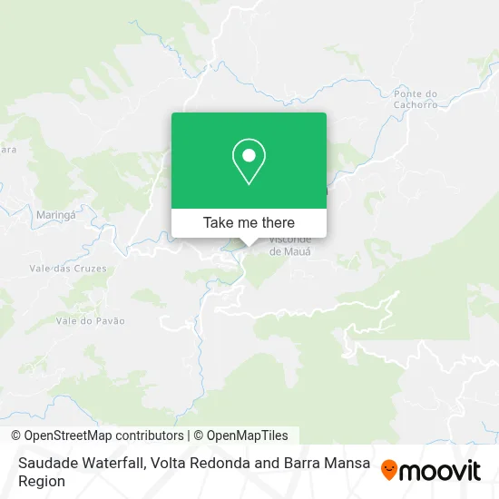 Saudade Waterfall map