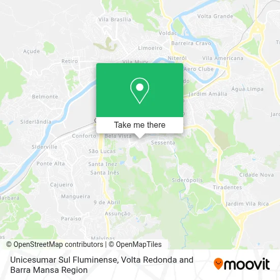 Unicesumar Sul Fluminense map