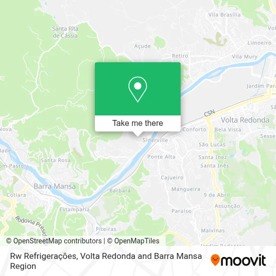 Rw Refrigerações map