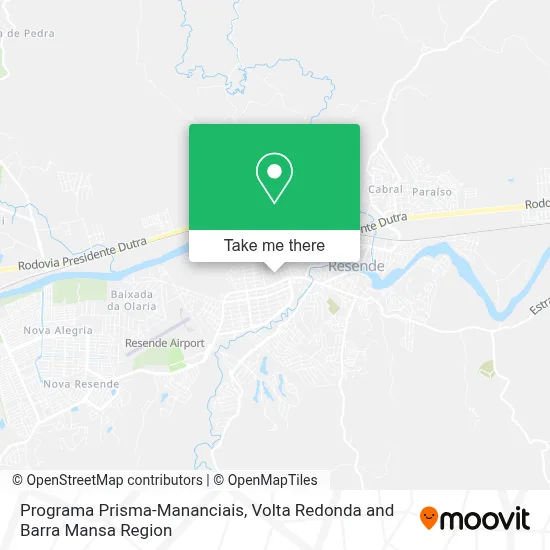 Programa Prisma-Mananciais map