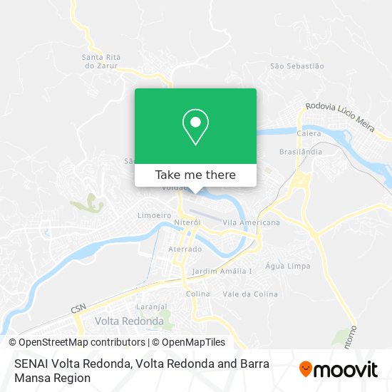 Mapa SENAI Volta Redonda