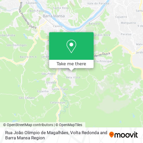 Mapa Rua João Olímpio de Magalhães