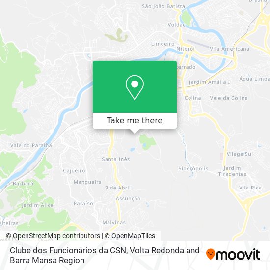 Mapa Clube dos Funcionários da CSN