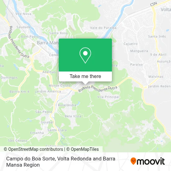 Campo do Boa Sorte map