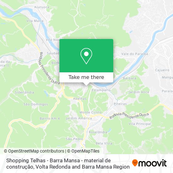 Shopping Telhas - Barra Mansa - material de construção map