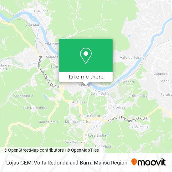 Mapa Lojas CEM