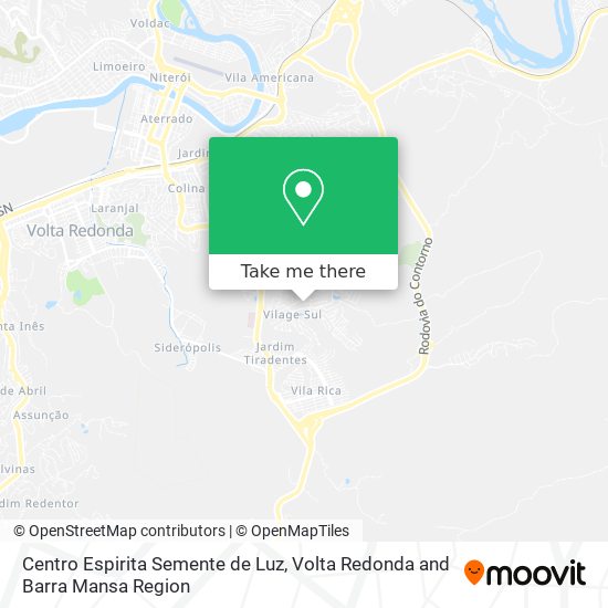 Mapa Centro Espirita Semente de Luz