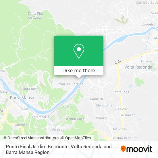 Ponto Final Jardim Belmonte map