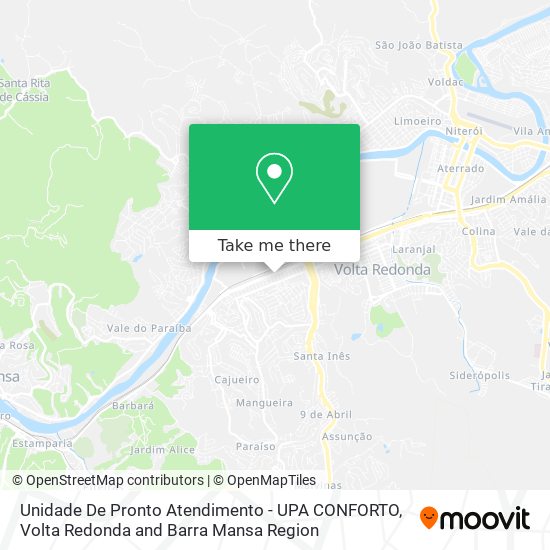 Mapa Unidade De Pronto Atendimento - UPA CONFORTO