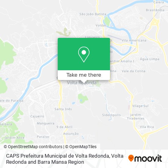 CAPS Prefeitura Municipal de Volta Redonda map