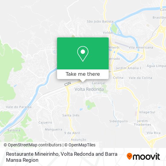 Mapa Restaurante Mineirinho