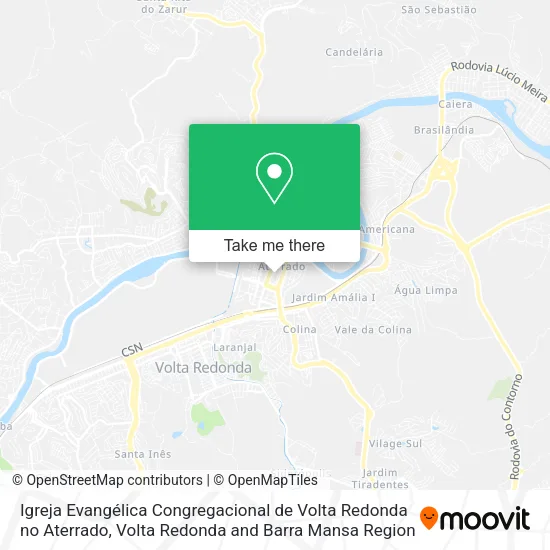 Igreja Evangélica Congregacional de Volta Redonda no Aterrado map
