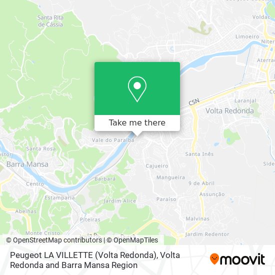 Mapa Peugeot LA VILLETTE (Volta Redonda)