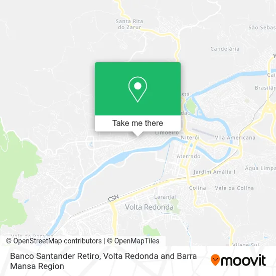 Banco Santander Retiro map