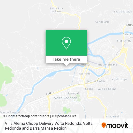 Villa Alemã Chopp Delivery Volta Redonda map