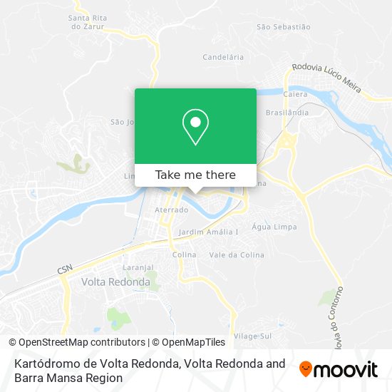 Mapa Kartódromo de Volta Redonda