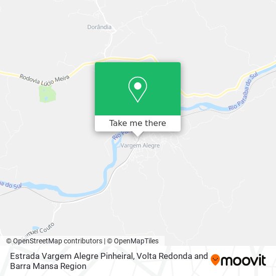 Mapa Estrada Vargem Alegre Pinheiral