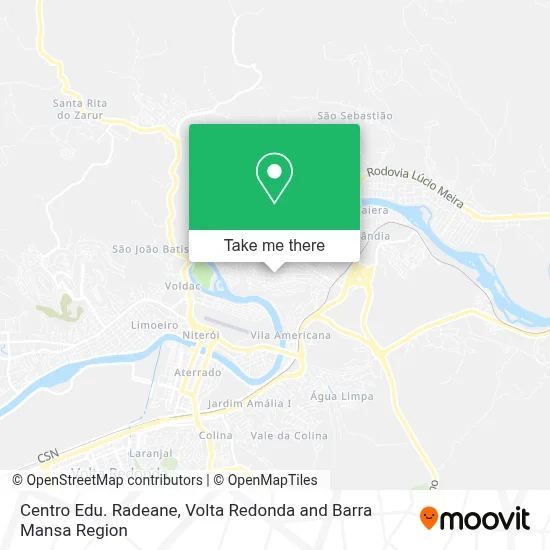 Centro Edu. Radeane map
