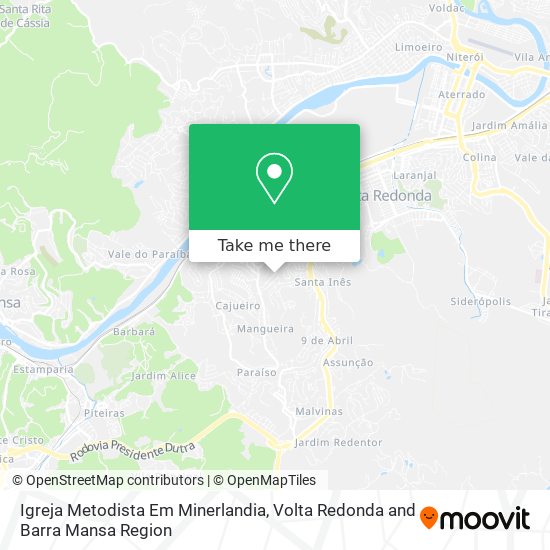 Igreja Metodista Em Minerlandia map