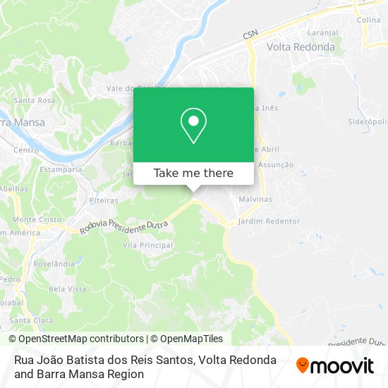 Rua João Batista dos Reis Santos map