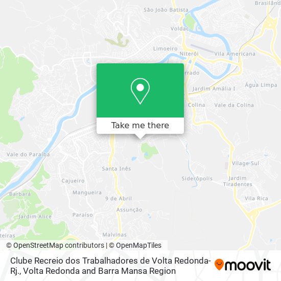 Clube Recreio dos Trabalhadores de Volta Redonda-Rj. map